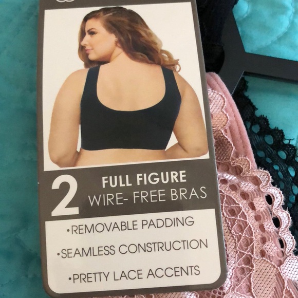 NWT Daisy Fuentes 2 Pk full figure wire free bras - Picture 4 of 7